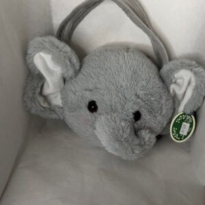 Bearington Collection Sprout Elephant Plush Purse " Carrysome" Take Along Totes